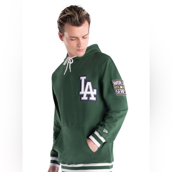 NEW ERA LA DODGERS Logo Select Color Flip Green Hoodie Sz. L - Picture 1 of 7